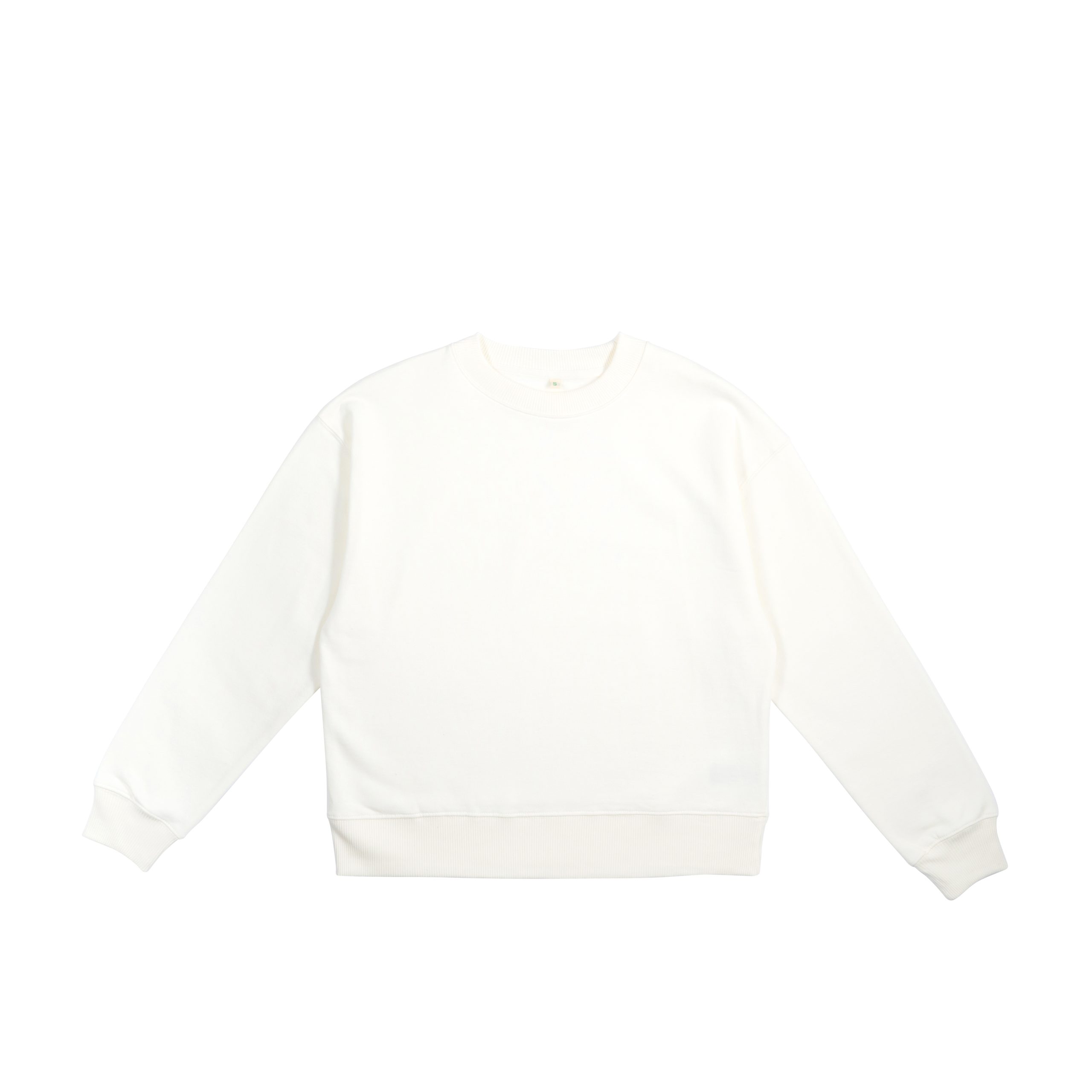 co sweater dropped shoulders wit sweaeter dropped shoulders wit, biologisch katoen, fairwear