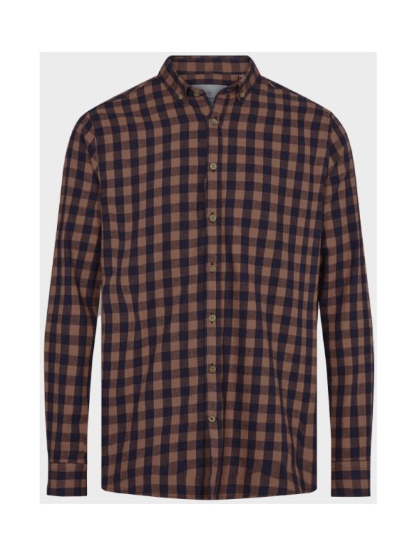 Shirt Johan check tobacco