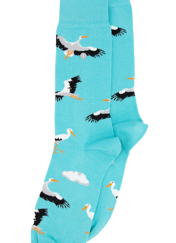 Socks stork blue