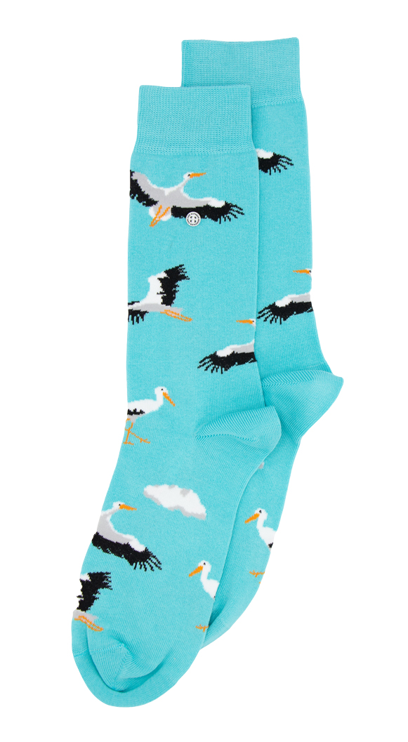 Socks stork blue