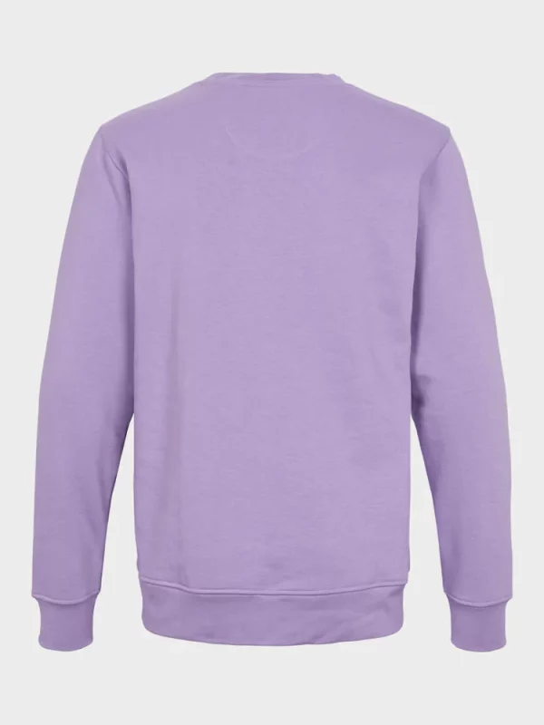 organic recycled crew neck sweater trui lavender