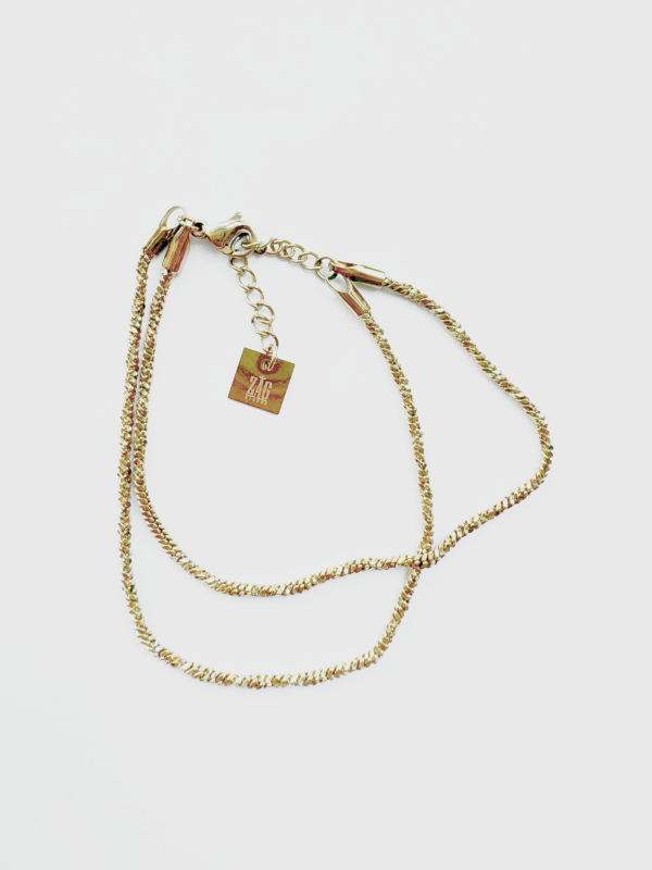 zag armband kara roestvrijstaal goud