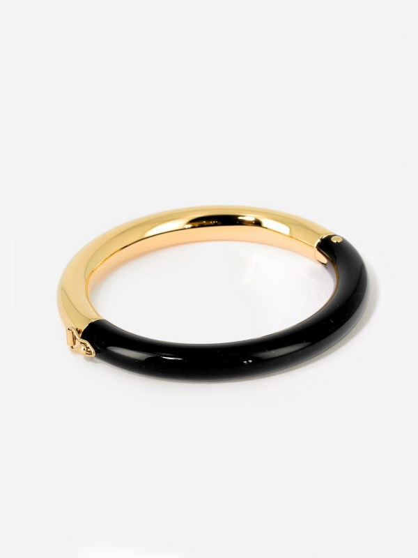 Armband Jazz zwart goud roestvrijstaal zag
