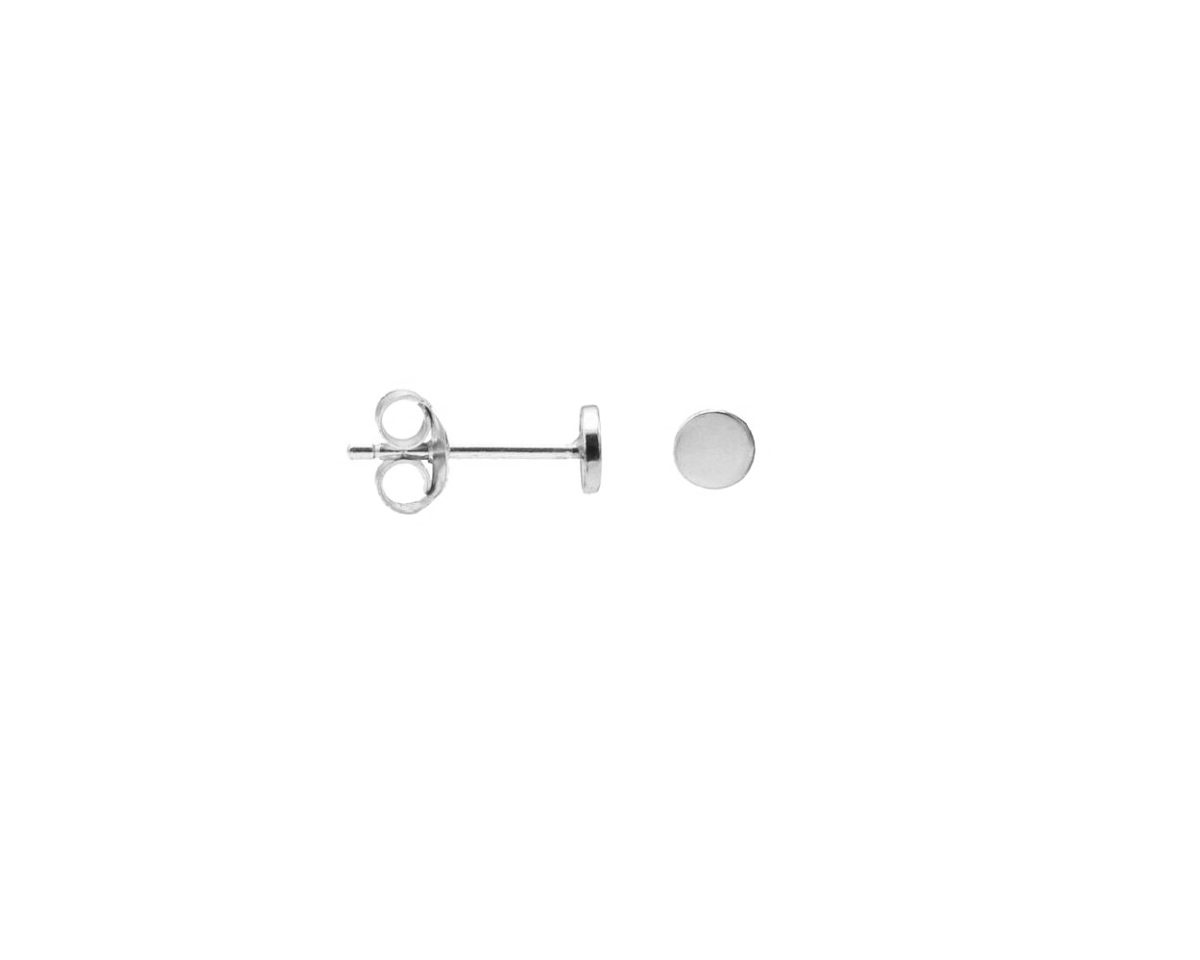 studje cirkel zilver earstud oorsteker oorbellen