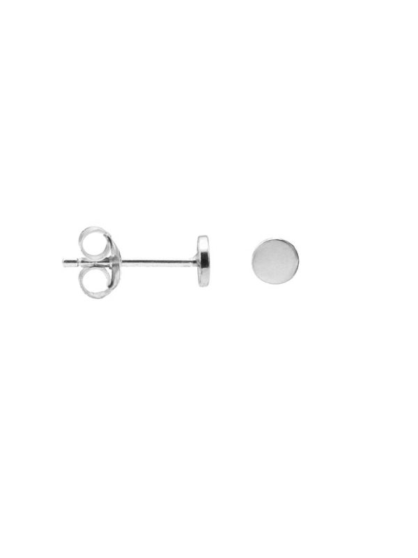 studje cirkel zilver earstud oorsteker oorbellen