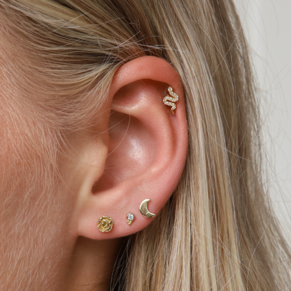 studje maan zilver sterling zilver