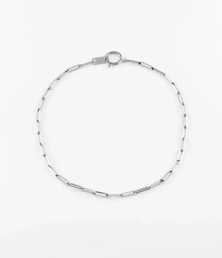 zag ketting ando ketting ando roestvrijstaal zilveren schakelketting