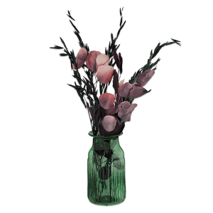 madam stoltz greon vaasje gerecycled glas droogbloemen